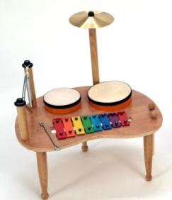 Children's percussion desk